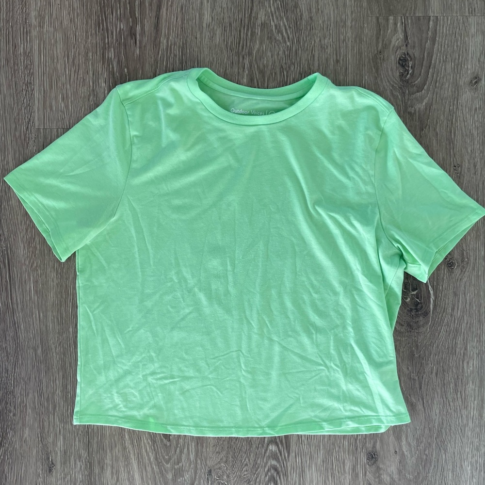 Outdoor Voices Light Green Crop Top